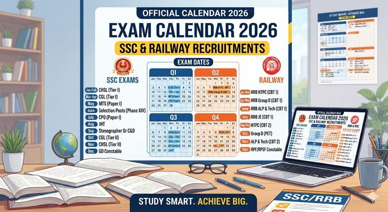 SSC and Railway Exam Calendar 2026