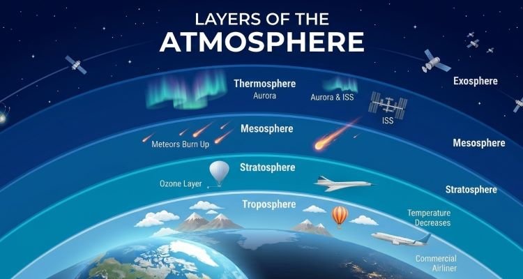 Layers of the Atmosphere: Complete Notes for SSC and Railways Exams